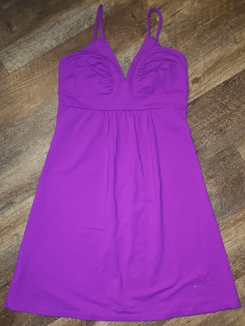 Susana Monaco Magenta V-Neck Spaghetti-Strap Mini Dress